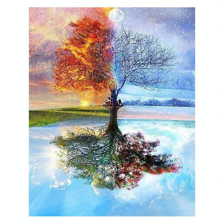 Peinture par numéro Arbre 4 Saisons - Figured'Art - Rougier et Plé