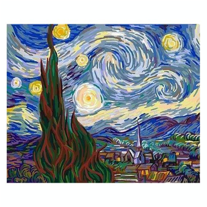 Peinture par numéro Van Gogh Nuit Etoilée - Figured'Art - Rougier et Plé