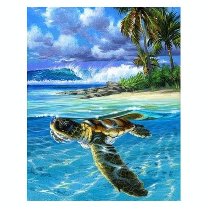 Peinture par numéro Tortue Détendue - Figured'Art - Rougier et Plé