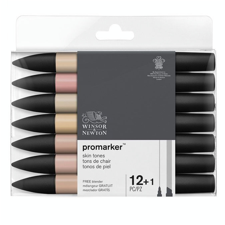 Marqueur Promarker Set Tons peau 13 pcs - Winsor & Newton - Rougier et Plé