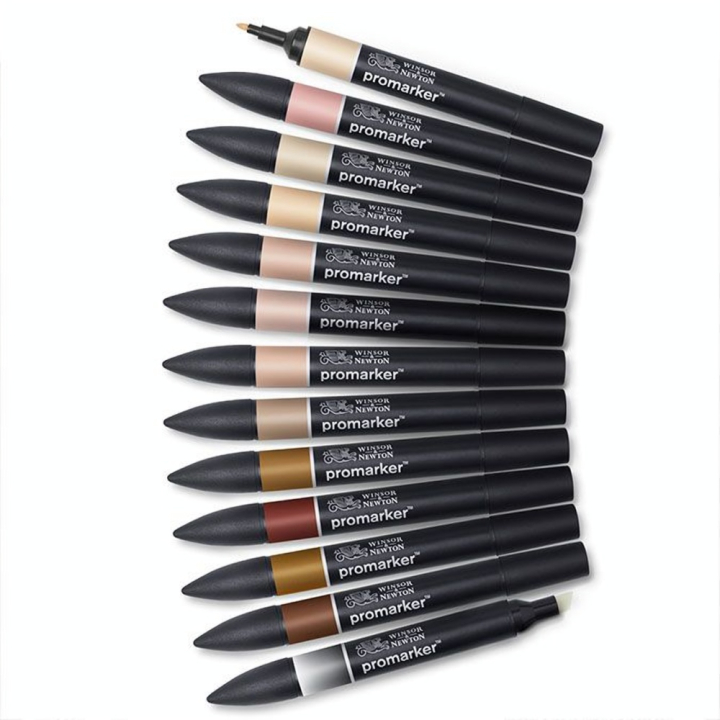 Marqueur Promarker Set Tons peau 13 pcs - Winsor & Newton - Rougier et Plé