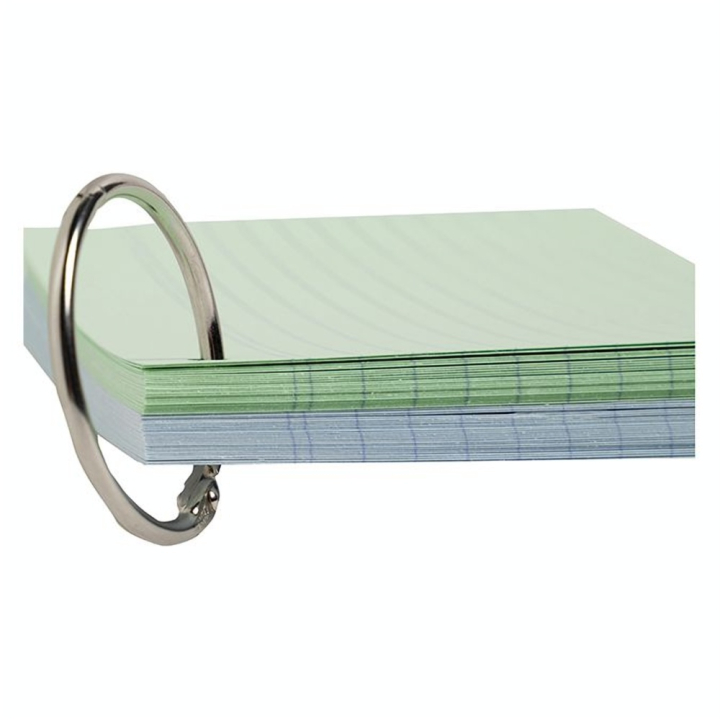 Paquet de 50 Flashcards sous film + anneau Bristol ligné perforé A7 - Exacompta - Rougier et Plé