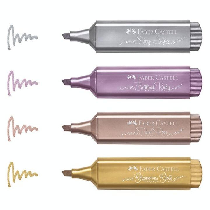Surligneur TL 46 Metallic Set 4 couleurs - Faber-Castell - Rougier et Plé