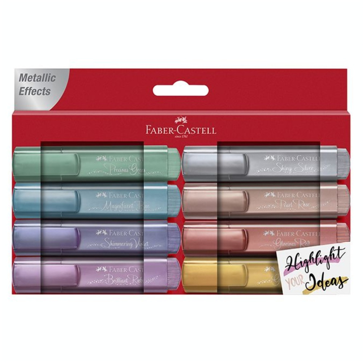 Surligneur TL 46 Metallic Set 8 couleurs - Faber-Castell - Rougier et Plé