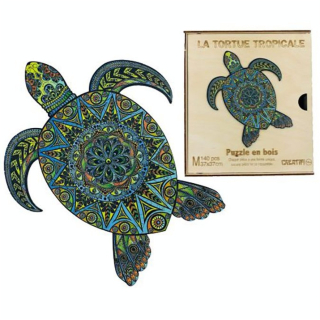 Puzzle en bois La Tortue Tropicale - CREATIF puzzle - Rougier et Plé