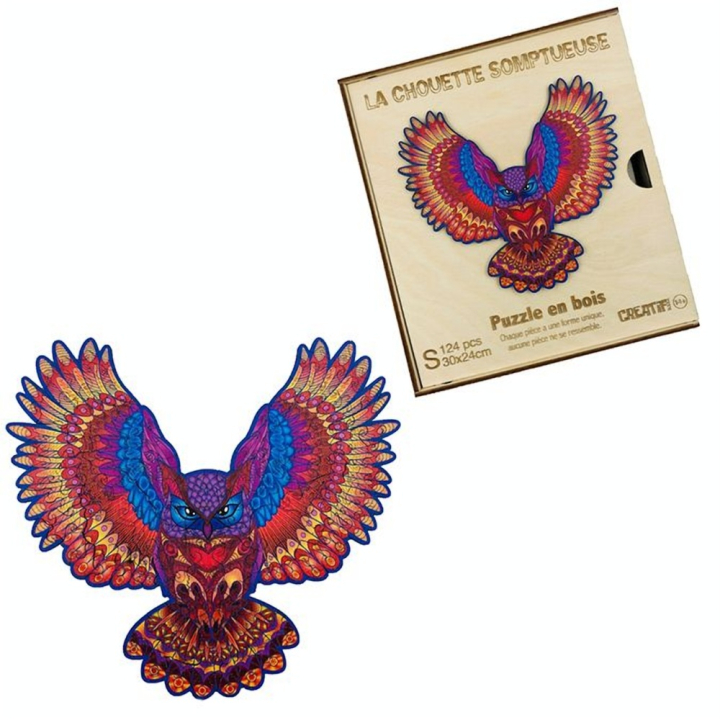 Puzzle en bois La Chouette Somptueuse - CREATIF puzzle - Rougier et Plé