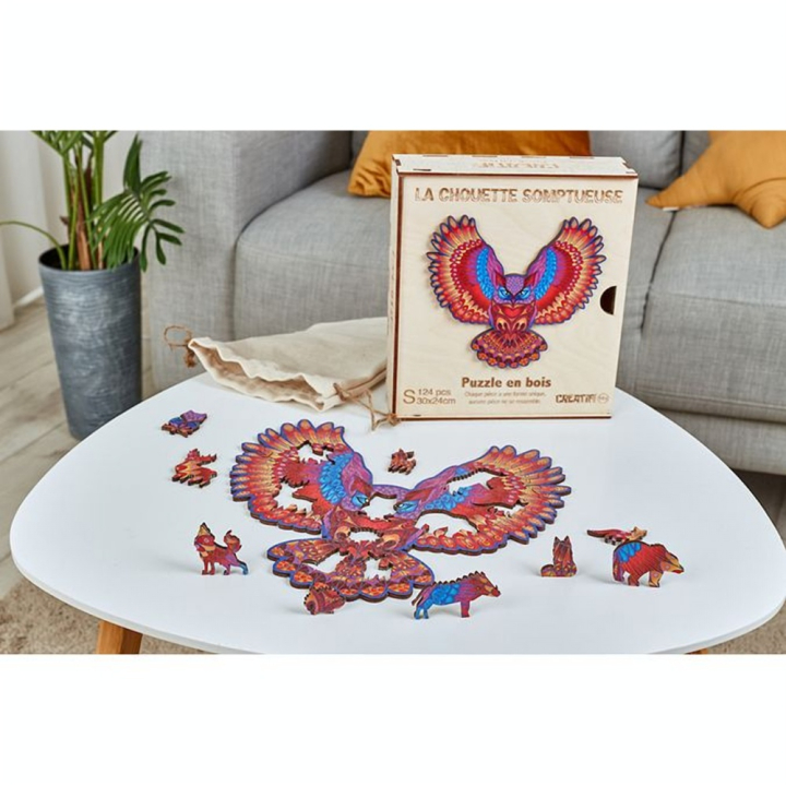 Puzzle en bois La Chouette Somptueuse - CREATIF puzzle - Rougier et Plé