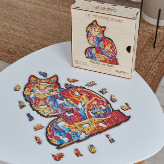 Puzzle en bois Le Tendre Chat - CREATIF puzzle - Rougier et Plé