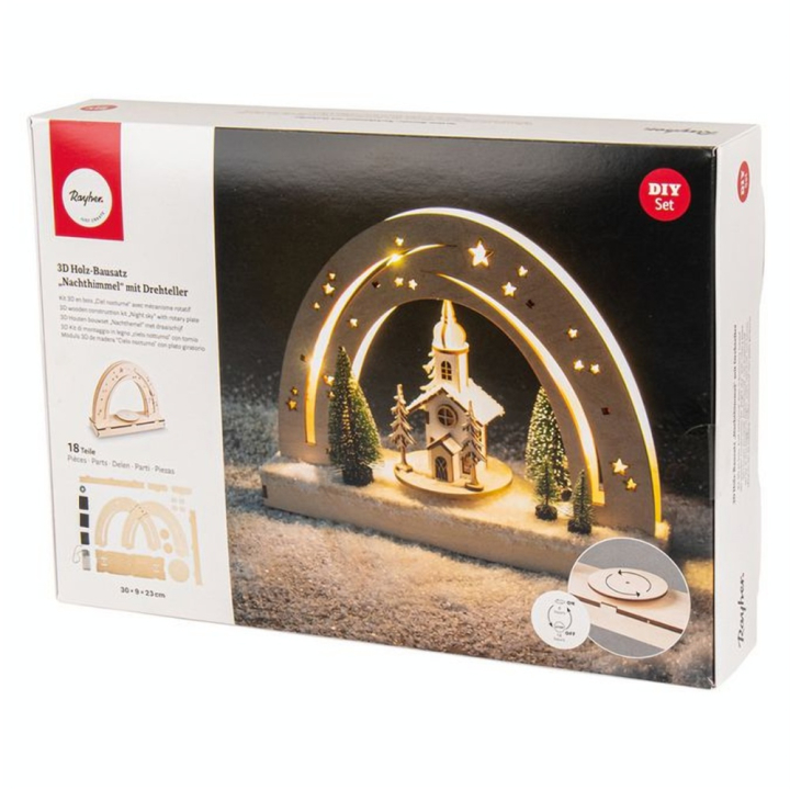 Kit 3D à monter Ciel nocturne + Plateau tournant - Rayher - Rougier et Plé