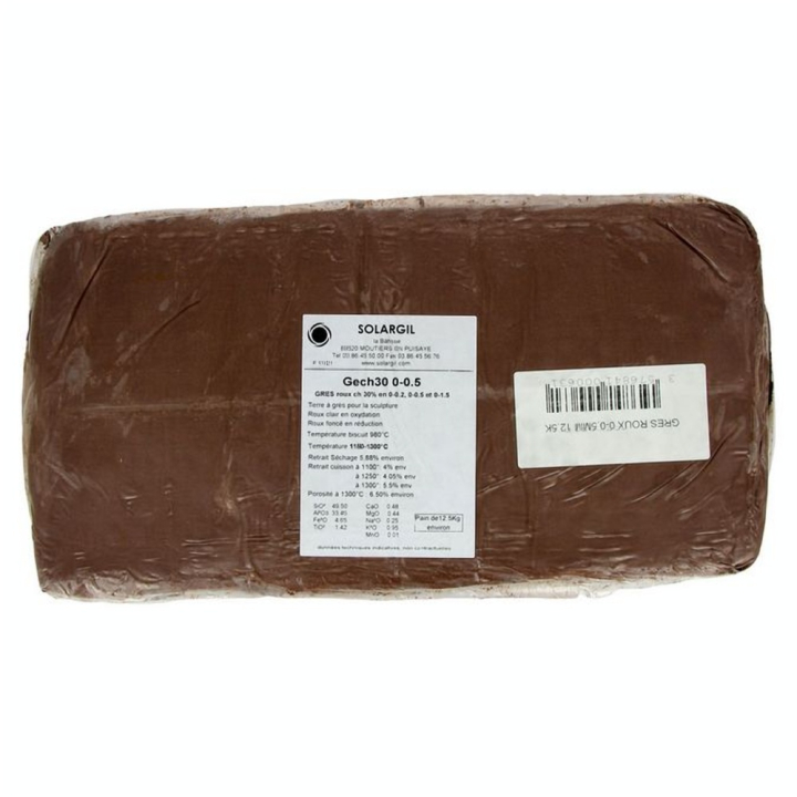 Grès roux chamotté 0-0.5mm 12,5kg - Solargil - Rougier et Plé