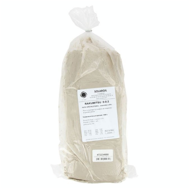 Terre blanche Raku Mitsu chamotte impalpable 0-0,2mm 10kg - Solargil - Rougier et Plé