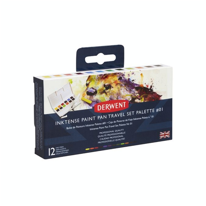 Encre aquarellable Inktense 12 demi-godets - Derwent - Rougier et Plé