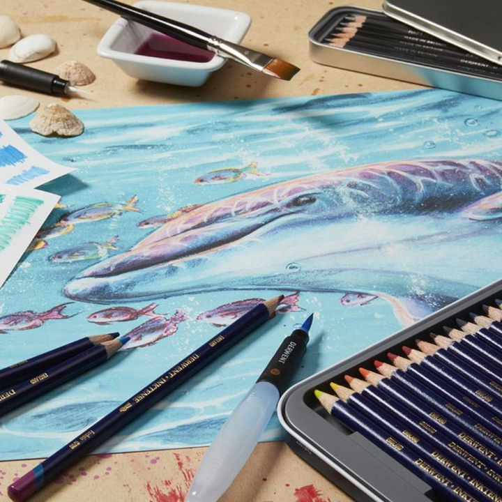 Crayon d'encre aquarellable Inktense Spécial contours - Derwent - Rougier et Plé