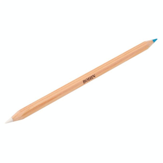 Crayon craie Textile bicolore Bleu et Blanc - Bohin - Rougier et Plé