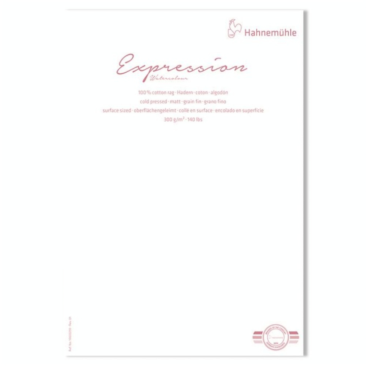 Papier aquarelle grain fin Expression 300 g/m² - Hahnemühle - Rougier et Plé