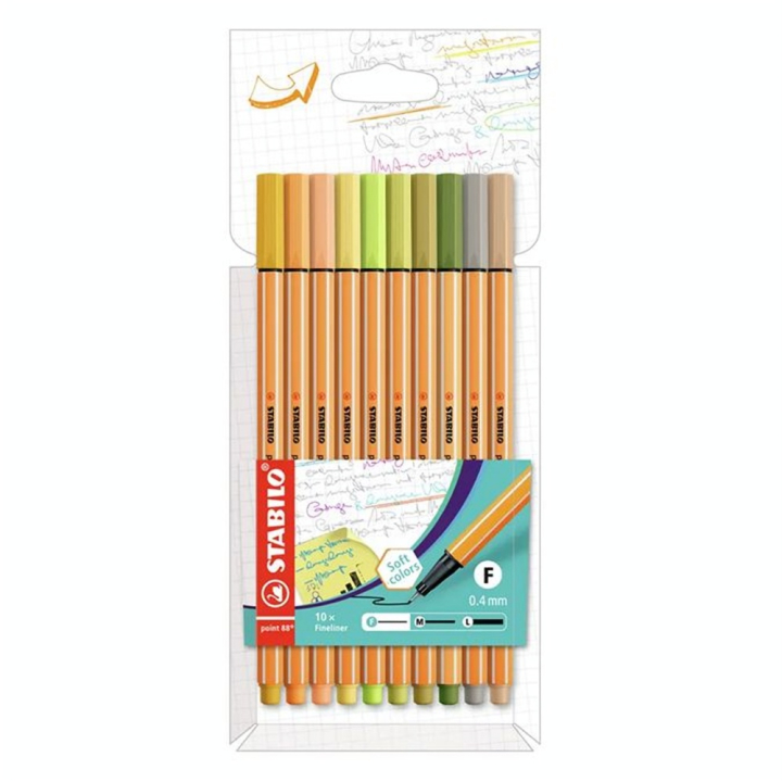 Feutre point 88 set Nature 10 pcs - STABILO - Rougier et Plé