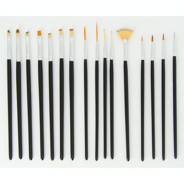 Pinceaux assortis pour détails Set de 16 pcs - Urbancust - Rougier et Plé