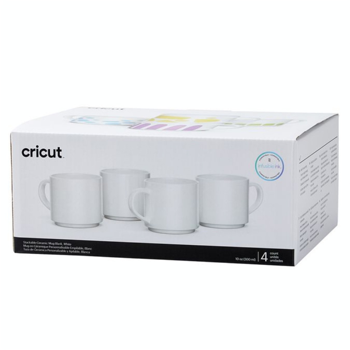 Mug en céramique à personnaliser 300 ml 4 pcs - Cricut - Rougier et Plé