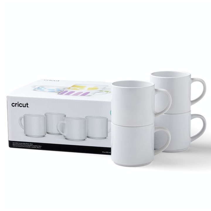 Mug en céramique à personnaliser 300 ml 4 pcs - Cricut - Rougier et Plé