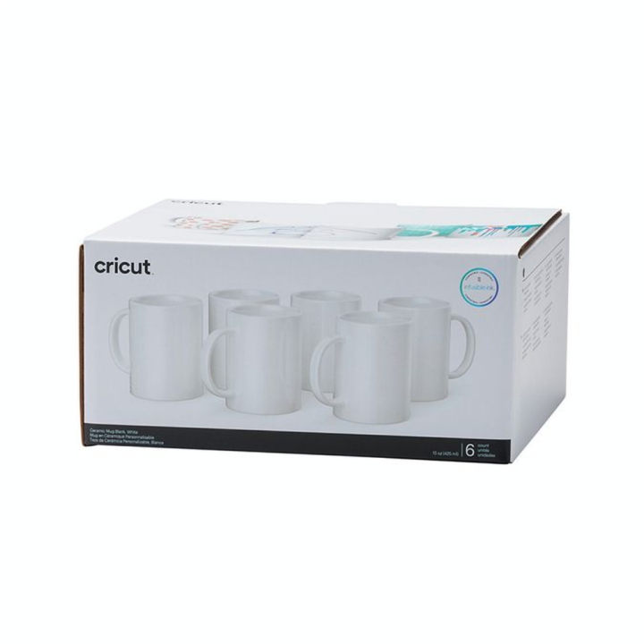 Mug en céramique à personnaliser 425 ml 6 pcs - Cricut - Rougier et Plé