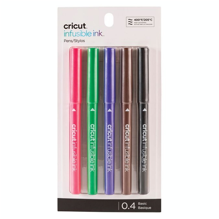 Stylos Infusible 5 pcs Pointe fine 0.4 mm - Cricut - Rougier et Plé