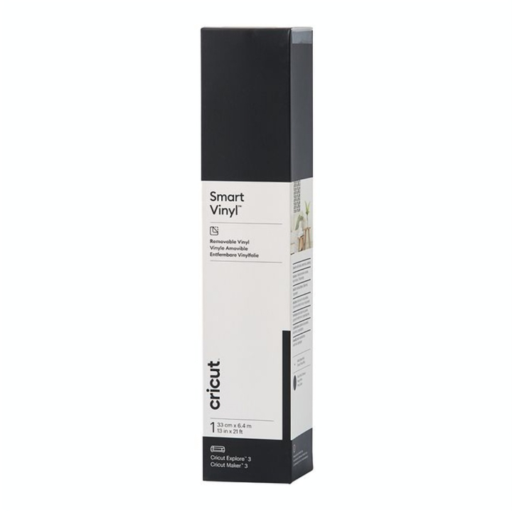 Thermocollant Smart Vinyl Amovible Noir 33 x 640 cm - Cricut - Rougier et Plé