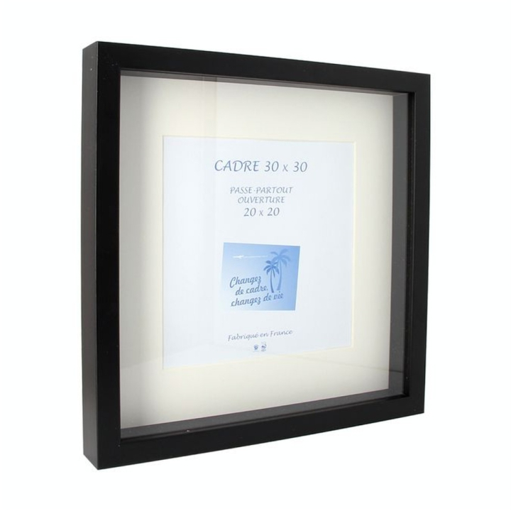 Cadre Vitrine XXL Noir + Passe-partout - Rougier&Plé - Rougier et Plé