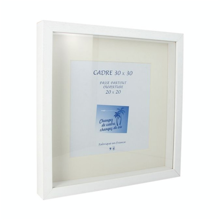 Cadre Vitrine XXL Blanc + Passe-partout - Rougier&Plé - Rougier et Plé