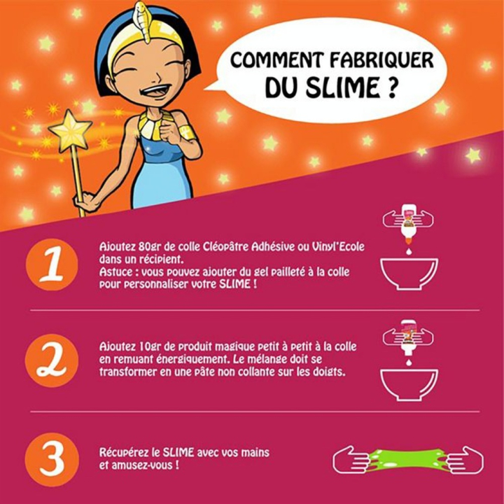 Produit Magique pour faire du Slime 250 ml - Cléopatre - Rougier et Plé