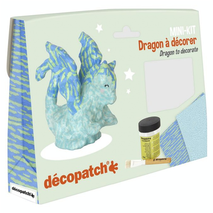 Dragon en papier mâché - Mini kit - Décopatch - Rougier et Plé