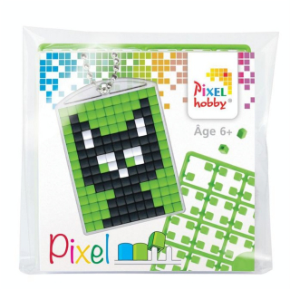 Kit créatif Pixel porte-clé 4 x 3 cm - Chat - Pixel Hobby - Rougier et Plé