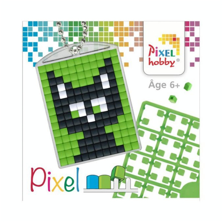 Kit créatif Pixel porte-clé 4 x 3 cm - Chat - Pixel Hobby - Rougier et Plé