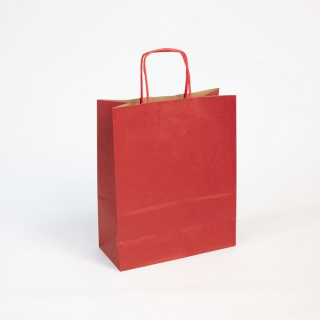 Sac en Kraft Vergé 110 g/m² 22 x 10 x 29 cm Rouge - Clairefontaine - Rougier et Plé