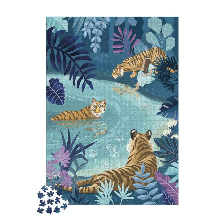 Puzzle Tigres au clair de lune 1000 pièces - Janod - Rougier et Plé