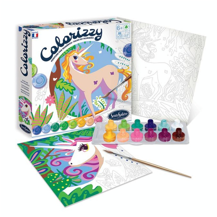 Peinture par numéro Colorizzy Licornes - Sentosphère - Rougier et Plé