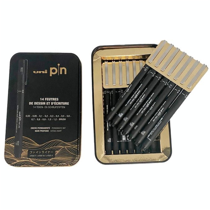 Feutre de dessin et d'écriture Uni Pin 14 pcs - Uni-Ball - Rougier et Plé
