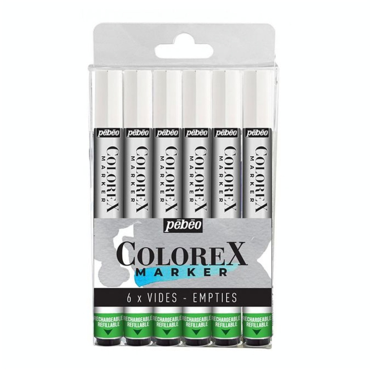 Marqueur vide Encre aquarelle Colorex Marker 6 pcs - Pébéo - Rougier et Plé