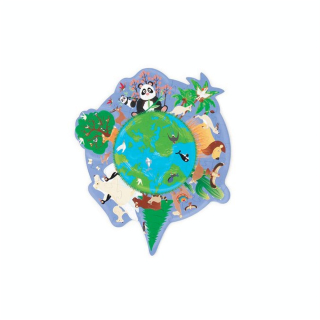 Puzzle Contour 33 x 29 cm 45 pcs Monde - Scratch - Rougier et Plé