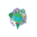 Puzzle Contour 33 x 29 cm 45 pcs Monde - Scratch - Rougier et Plé