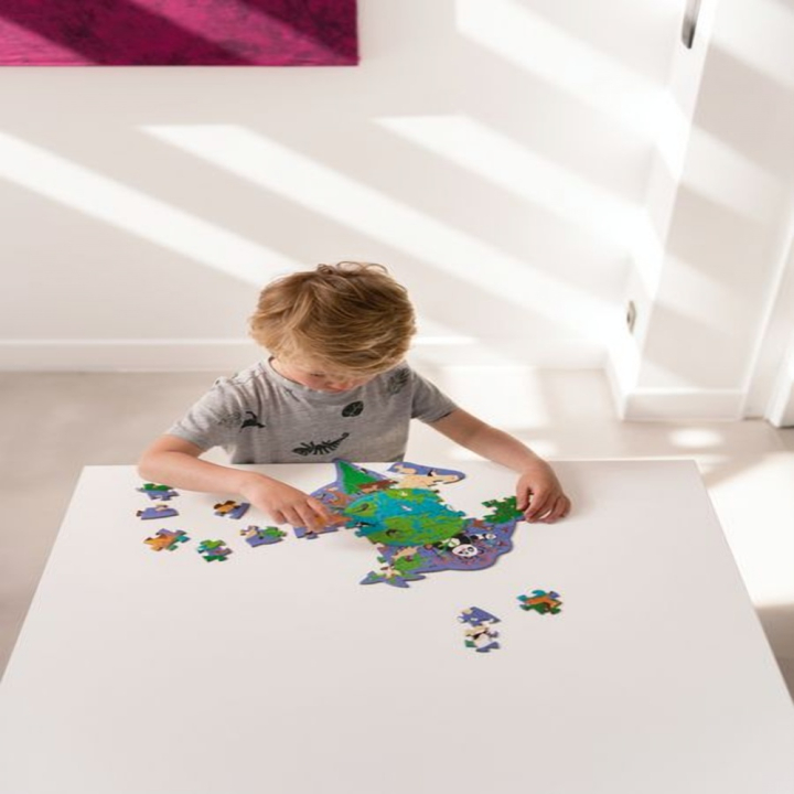 Puzzle Contour 33 x 29 cm 45 pcs Monde - Scratch - Rougier et Plé