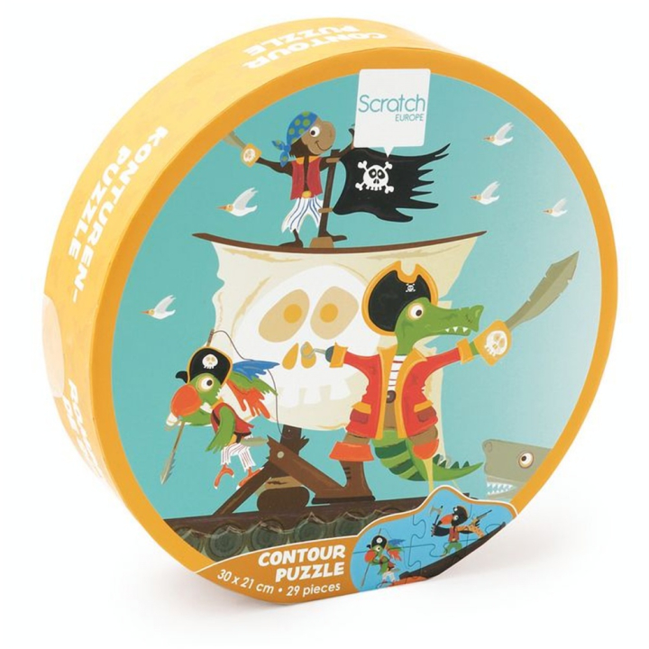Puzzle Contour 30 x 21 cm 29 pcs Pirate - Scratch - Rougier et Plé