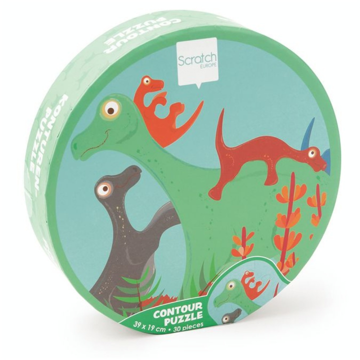 Puzzle Contour 39 x 19 cm 30 pcs Dinosaure - Scratch - Rougier et Plé