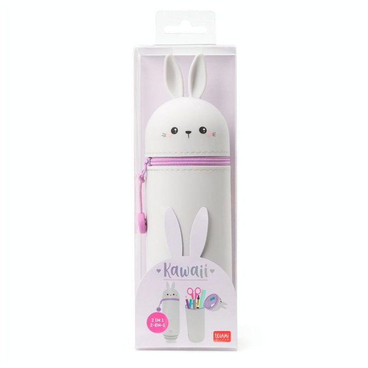 Trousse 2 en 1 Silicone Souple Kawaï Bunny - Legami - Rougier et Plé