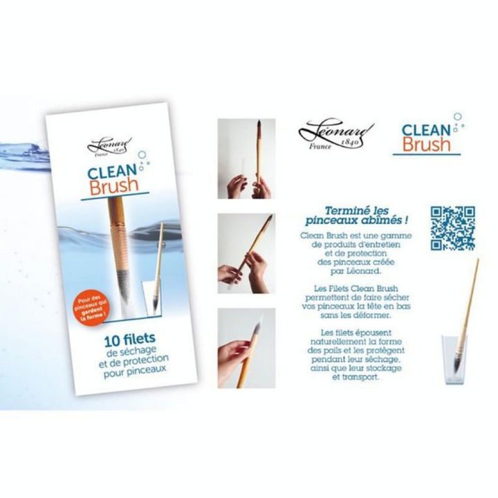 Filet de séchage pour Pinceau Clean Brush 10 pcs - Léonard - Rougier et Plé