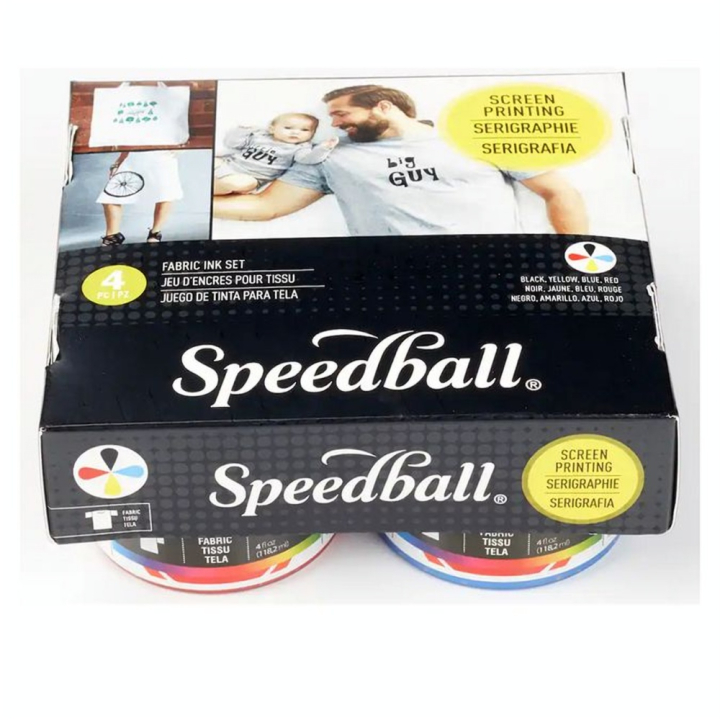 Encre Sérigraphie Textile 118 ml 4 couleurs - Speedball - Rougier et Plé
