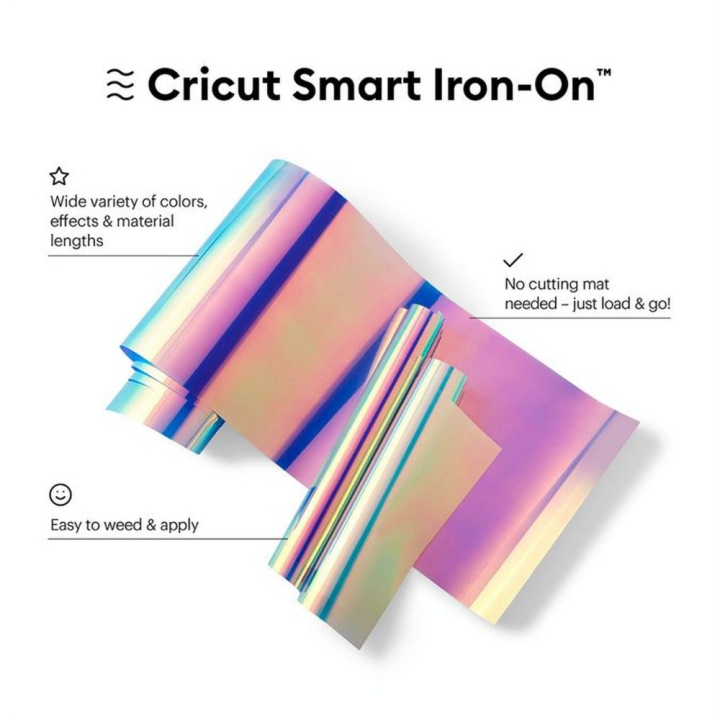 Thermocollant Smart Iron-On 33 x 90 cm Holographique - Cricut - Rougier et Plé