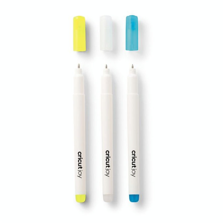 Stylo Encre Gel Opaque 3 pcs Bleu Jaune Blanc - Cricut - Rougier et Plé
