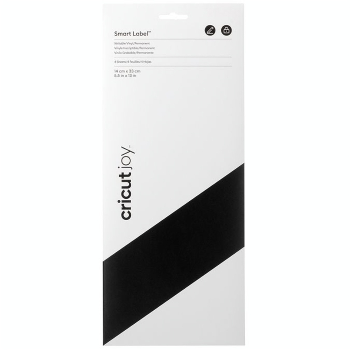 Vinyle Inscriptible Permanent 4 Feuilles 14 x 33 cm Noir - Cricut - Rougier et Plé