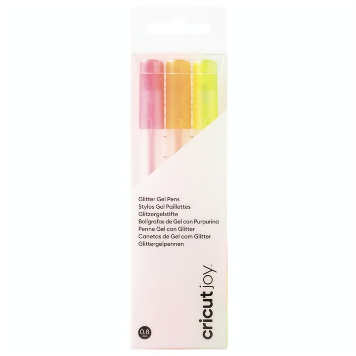 Stylo Encre Gel Pailleté Joy 0.8 mm 3 couleurs Fluo - Cricut - Rougier et Plé