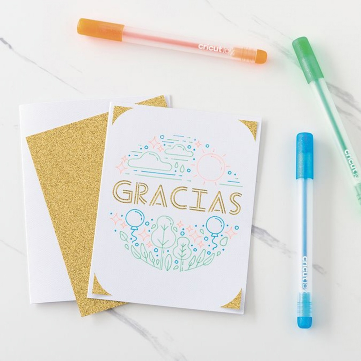 Stylo Encre Gel Pailleté Joy 0.8 mm 3 couleurs Fluo - Cricut - Rougier et Plé